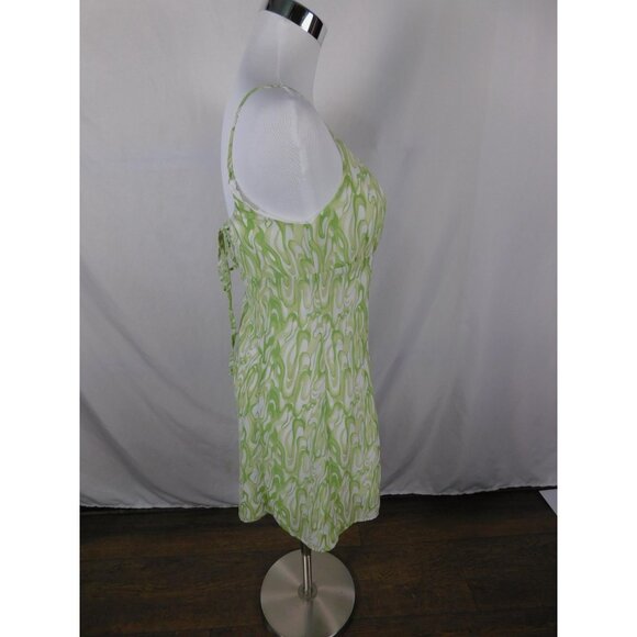 Kendall & Kylie Dress Womens Small Green Spaghetti Strap Mini Swirl DW210185 - Picture 8 of 12